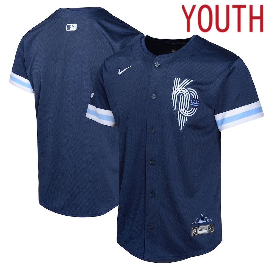 Youth Kansas City Royals Nike Navy City Connect Limited MLB Jersey